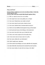 English worksheet: correct the wrong one