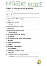 English Worksheet: Passive Voice