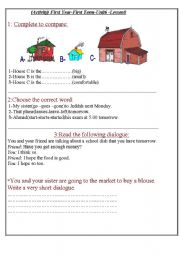 English worksheet: comparing things - future tense