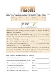 English Worksheet: PASSIVE VOICE