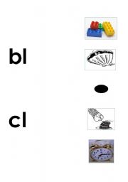 English worksheet: bl-cl