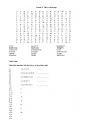 English worksheet: Crossword on the rooms of a house