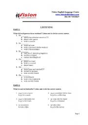 English Worksheet: Oral question for smart kids
