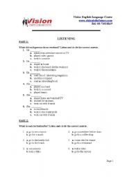 English worksheet: Oral question for smart kids