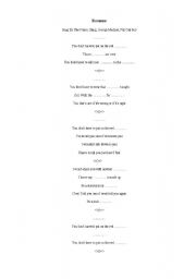 English Worksheet: Roxanne - Song - sung by The Police