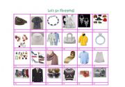 English Worksheet: Lets go shopping!