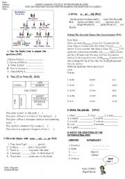 English Worksheet: ELEMENTARY LEVEL FIRST EXAM