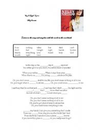 English Worksheet: Say it Right Nelly Furtado