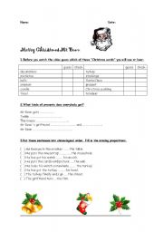 English Worksheet: X-mas with Mr Bean 1