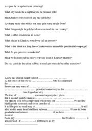 English worksheet: town twinning 2