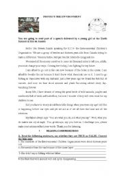 English Worksheet: Test on the environment