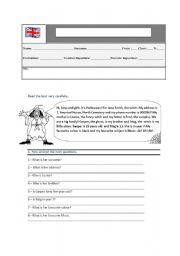 English Worksheet: Halloween test