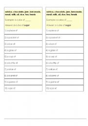 English Worksheet: countable and noncountable