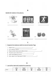 English worksheet: English test 2/2