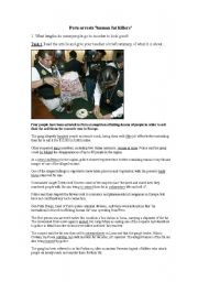 English Worksheet: Peruvian Fat Killers