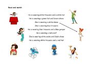 English worksheet: read and match