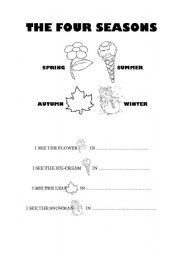 English Worksheet: THE FOUR SEASONS