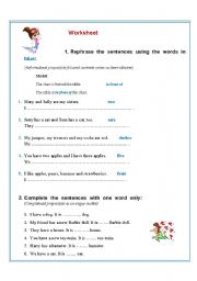 English worksheet: worksheet