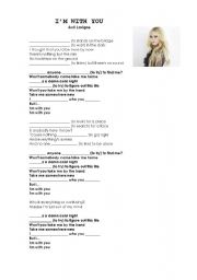 English worksheet: Im with you - Avril Lavigne