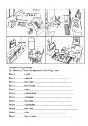 English Worksheet: Prepositions of place 3