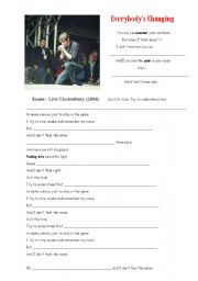 English Worksheet: Song every things changing
