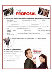 English Worksheet: The proposal - Video Activity