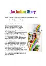 English Worksheet: The Story of the Rainbow - 2 pages