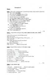 English Worksheet: Test sky high 6-9 kl 5,