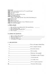 English worksheet: Meeting someone