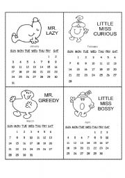 Mr Men Word Search