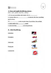 English worksheet: vocab