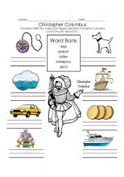 English worksheet: Christopher Columbus