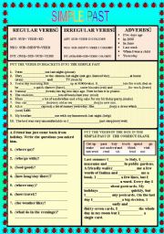 English Worksheet: SIMPLE PAST