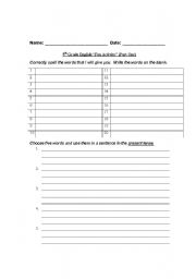 English Worksheet: English Quiz