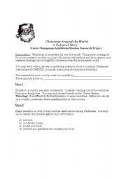 English Worksheet: Christmas Around the World