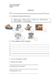 English worksheet: Can/Cant 