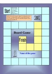 English Worksheet: Board Game Template (31 squares) - MAKE YOUR OWN GAME
