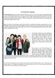 English Worksheet: The Rolling Stones_History (Jigsaw: Student B)