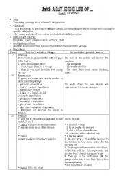 English Worksheet: plesson plan 10