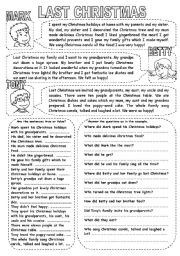 English Worksheet: LAST CHRISTMAS