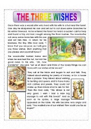 English Worksheet: THE THREE WISHES