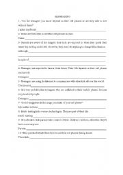 English worksheet: Rephrasing exercises