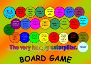 English Worksheet: The very hungry caterpillar board game