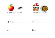 English Worksheet: ABC Book (A to B)