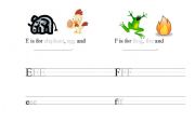 English worksheet: ABC Book (E to F)