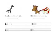 English worksheet: ABC Book (G to H)