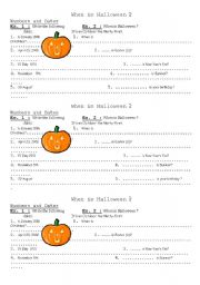 English worksheet: Exercices sur les dates