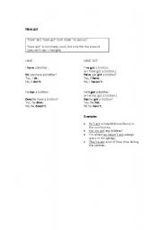 English worksheet: Have got