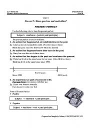 English Worksheet: Present perfect