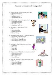 English Worksheet: Elementary grammar test